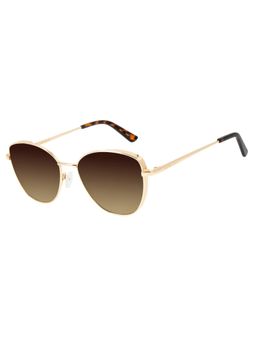 Chilli Beans - Brown Lens Round Sunglass Full Rim Gold Frame - Ocmt30445721 (S)