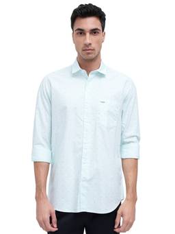ColorPlus - Men Regular Fit Printed White Shirt