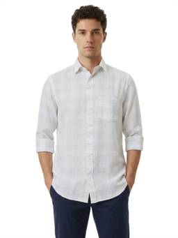 ColorPlus - Men White Regular Fit Checkered Shirt