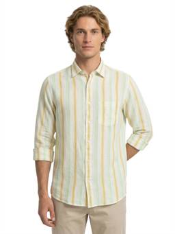 ColorPlus - Men Light Beige Regular Fit Striped Shirt
