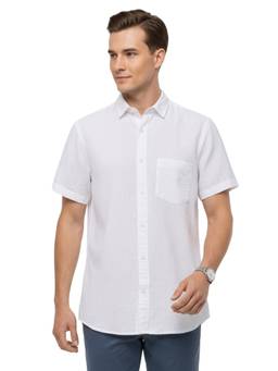 ColorPlus - Men Regular Fit Solid White Shirt