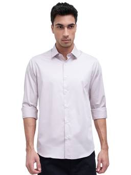 ColorPlus - Men Regular Fit Solid Medium Violet Shirt