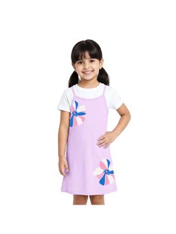 Plan B - Girls Cotton Dress With T-Shirt