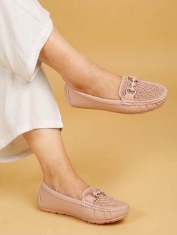 Flat n Heels - Women Pink Loafers