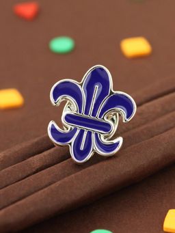 PELUCHE - Beautifully Crafted Orchid Navy Blue Lapel Pin For Men