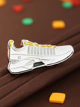 PELUCHE - Trendy Shoe White & Yellow Lapel Pin For Men