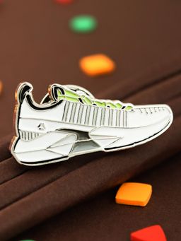 PELUCHE - Trendy Shoe White & Green Lapel Pin For Men