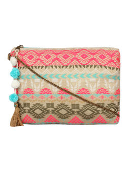 Anekaant - Raster Multi-Color Cotton Woven Jacquard Sling Bag