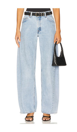 aligrace - Tilted Pocket Barrel Jeans