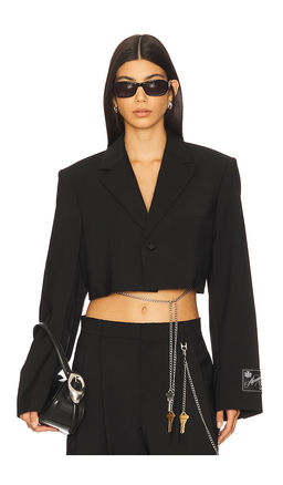 Alexander Wang - Cropped Blazer With Chain
