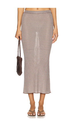 Calle Del Mar - Micro Stripe Rib Skirt