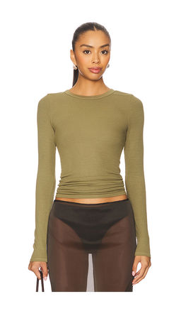 Enza Costa - Silk Knit Long Sleeve Crew Top