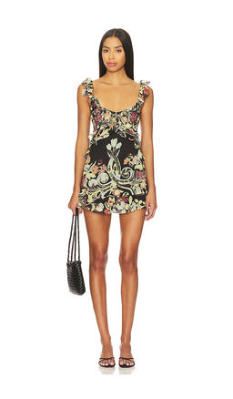 Free People - Bali Flora Mini Dress In Black Combo