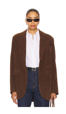 Free People - x We The Free Paper Cut Faux Blazer In Brown Bear