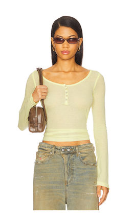 Jaded London - Button Down Henley Top