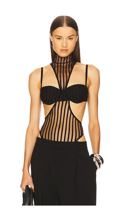 LaQuan Smith - Cutout Mock Neck One Piece