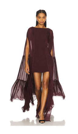 La Fuori - Coralia Gathered Cape Dress