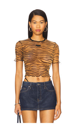 Moschino Jeans - Tiger Stripes Mesh Tee