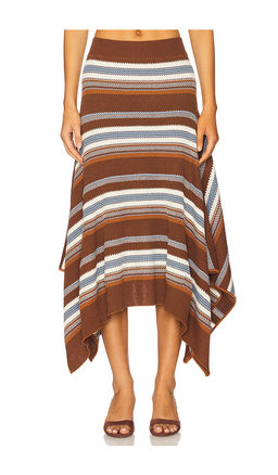 Monse - Striped Jacquard Cascade Midi Skirt