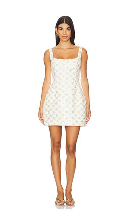 Nadine Merabi - Square Neck Tulip Mini Dress