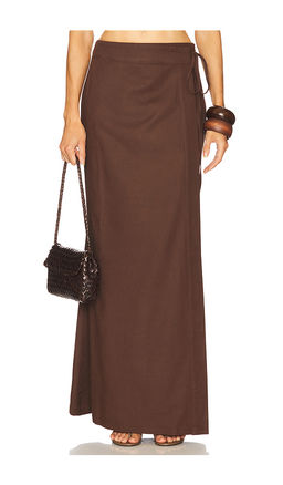 Riot Swim - Callen Side Tie Maxi Skirt