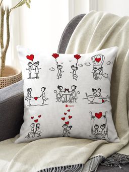 Indigifts - Cushion Cover with Filler, Standard Size, Valentine Gifts, Love Gift
