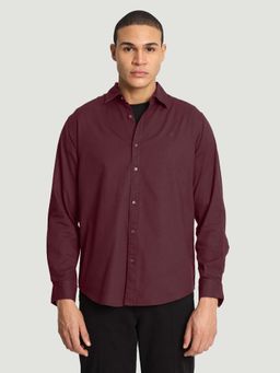 Bene Kleed - Maroon Cotton Full Sleeves Shirt