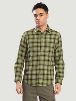 Bene Kleed - Green Cotton Full Sleeves Shirt