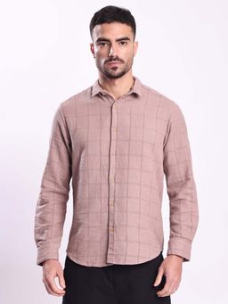 Bene Kleed - Peach Cotton Full Sleeves Shirt