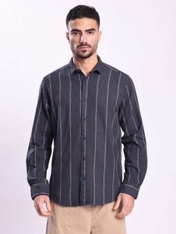 Bene Kleed - Navy Blue Cotton Full Sleeves Shirt