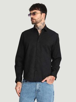 Bene Kleed - Black Cotton Full Sleeves Shirt