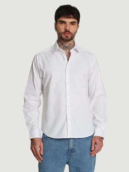 Bene Kleed - White Cotton Full Sleeves Shirt