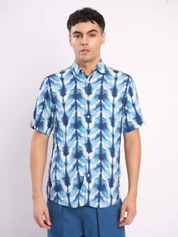 Bene Kleed - Blue Rayon Half Sleeves Shirt