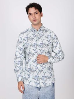 Bene Kleed - White Cotton Blend Full Sleeves Shirt
