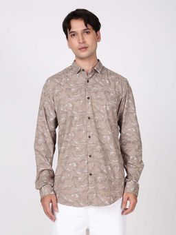 Bene Kleed - Beige Cotton Full Sleeves Shirt