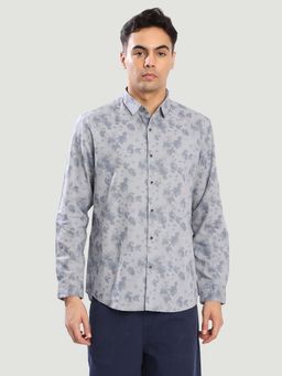 Bene Kleed - Grey Cotton Full Sleeves Shirt