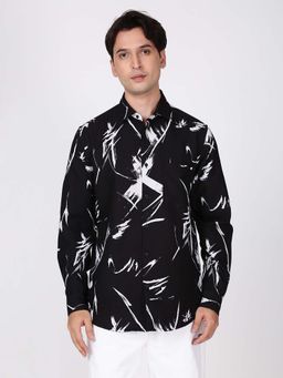 Bene Kleed - Black Cotton Blend Full Sleeves Shirt
