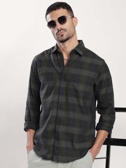 Bene Kleed - Green Cotton Blend Full Sleeves Shirt