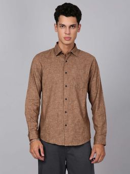 Bene Kleed - Rust Polyester Full Sleeves Shirt