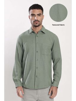 Bene Kleed - Green Cotton Blend Full Sleeves Shirt