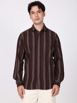 Bene Kleed - Burgundy Cotton Blend Full Sleeves Shirt