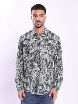 Bene Kleed - Green Rayon Full Sleeves Shirt