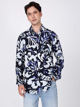Bene Kleed - Navy Blue Cotton Full Sleeves Shirt