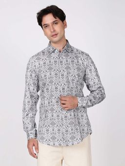 Bene Kleed - White Cotton Blend Full Sleeves Shirt