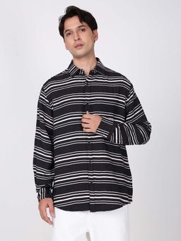 Bene Kleed - Black Cotton Blend Full Sleeves Shirt