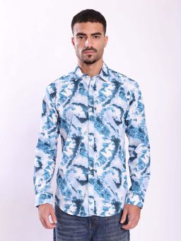 Bene Kleed - Blue Cotton Full Sleeves Shirt