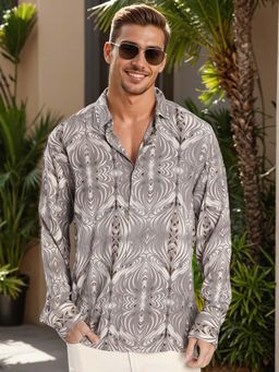 Bene Kleed - Grey Rayon Full Sleeves Shirt