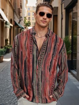 Bene Kleed - Red Rayon Full Sleeves Shirt