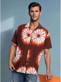 Bene Kleed - Brown Nylon Half Sleeves Shirt