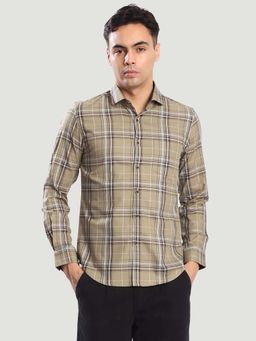 Bene Kleed - Beige Cotton Full Sleeves Shirt